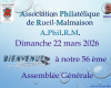 Assemblée Générale 2026 de l&rsquo;Association Philatélique de Rueil-Malmaison