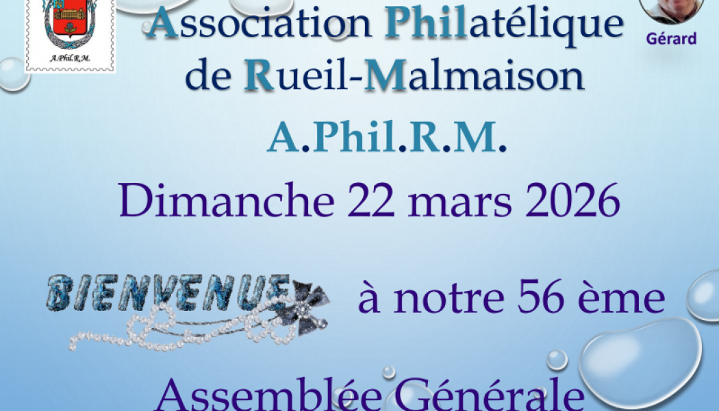 Assemblée Générale 2026 de l&rsquo;Association Philatélique de Rueil-Malmaison